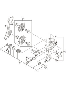 Shimano Shimano Alivio RD-M410 Tension And Guide Pulley Set