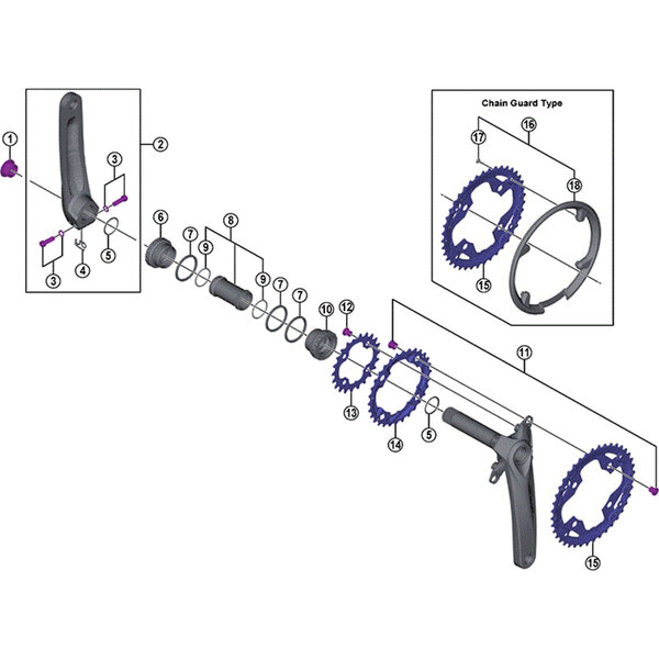 Shimano Shimano Alivio FC-M4050 Left Hand Crank Arm