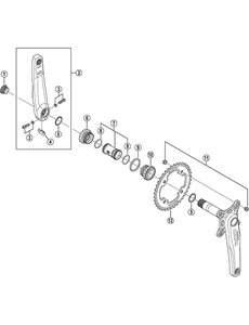 Shimano Shimano DXR FC-MX71 Left Hand Crank, 170 mm