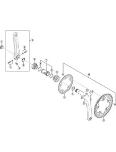 Shimano FC-CX50 chainring, 46T G-type, black