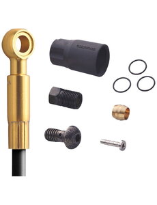 Shimano Shimano Saint SM-BH90 Disc Brake Hose  M820 Long Banjo, Front, 1000 mm, Black / Gold
