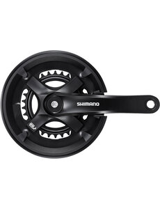 Shimano Shimano Tourney FC-TY501 Chainset 46 / 30, Double, 7 / 8-Speed, With Chainguard, Black