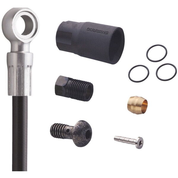 Shimano Shimano Zee SM-BH90 Disc Brake Hose M640, Straight Banjo, Front, 1000 mm, Black