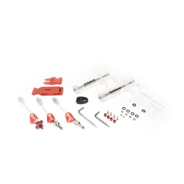 SRAM Pro Dot Brake Bleed Kit (2 Syringes/Fittings, Bleed Blocks, Torx Tool, Crowfoot, Bleeding Edge Fitting) V2 - X0/ Xx/ Guide/Level/Code/Hydroroad/G2