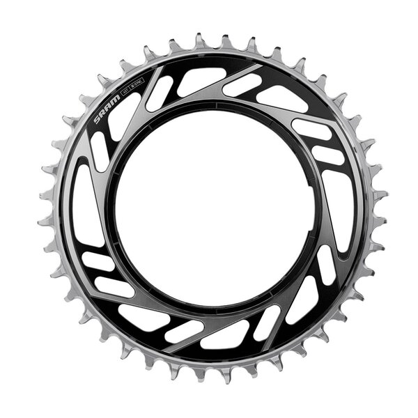 SRAM Chain Ring Road Threaded Mount X-Sync Red E1 (Including Thread Back Up Pin For Chainring), Black/Silver