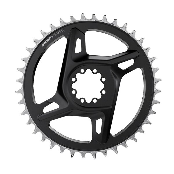SRAM Chain Ring Road DM X-Sync (Red E1) Including 8 Chainring Bolts, Black/Silver