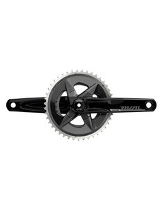  SRAM Rival AXS Crankset D1 DUB Wide (BB Not Included), Black