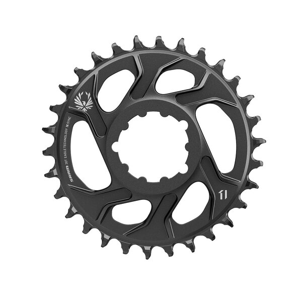 SRAM Chain Ring X-Sync 2 Direct Mount 6mm Offset Cold Forged Aluminum, Black