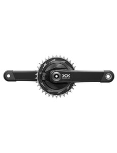  SRAM Crankset Powermeter XXSL Eagle Spider Q174 55mm Chainline Dub Black 34T T-Type (BB Not Included), Black