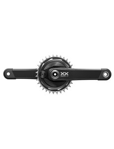  SRAM Crankset Powermeter XX Eagle Spider Q174 55mm Chainline Dub MTB Wide Black 32T T-Type (BB Not Included), Black
