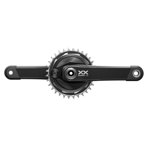 SRAM Crankset Powermeter XX Eagle Spider Q174 55mm Chainline Dub MTB Wide Black 32T T-Type (BB Not Included), Black