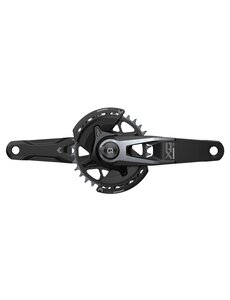  SRAM Crankset Powermeter X0 Eagle Spindle Q174 55mm Chainline Dub MTB Wide Black 2-Guards 32T T-Type (BB Not Included), Black
