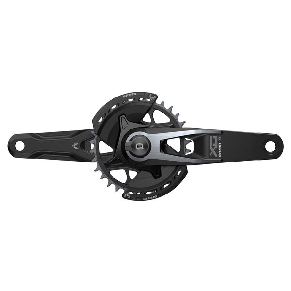 SRAM Crankset Powermeter X0 Eagle Spindle Q174 55mm Chainline Dub MTB Wide Black 2-Guards 32T T-Type (BB Not Included), Black