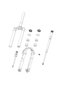  Rockshox Spare - Fork Spring Debonair+ Shaft - (Includes Air Shaft And Bumpers) - 27/29 (Non-Buttercup Only) - Pike C1+
