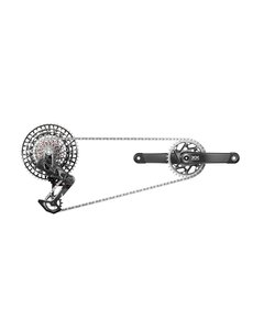  SRAM XXSL T-Type Eagle Trans. Powermtr AXS GrpSet (RD W/Batt/Charger, PM Spider XXSL Q174 55mm Chainlne Dub W/DM 34T CR,CN 126L)