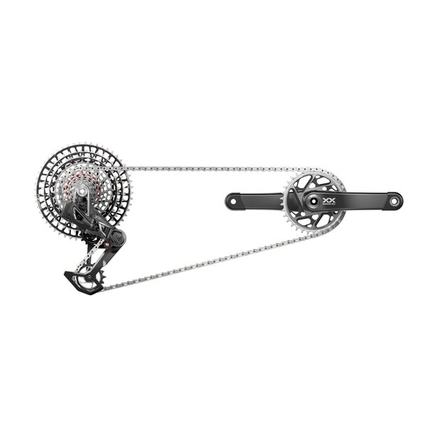 SRAM XXSL T-Type Eagle Transmission Powermeter AXS Groupset (RD W/Battery/Charger/Cord, EC Pod Ult, PM Spider XXSL Q174 55mm Chainline Dub W/DM 34T CR, CN 126L, CS XS-1299 10-52T)