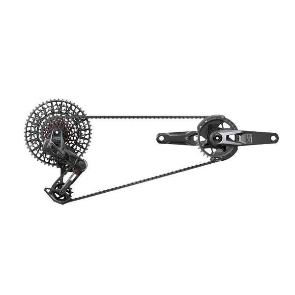 SRAM X0 T-Type Eagle Transmission AXS Groupset (Rd W/Battery/Charger/Cord, Ec Pod Ult, Fc X0 Q174 55mm Chainline DUB MTB Wide DM 32T CR W/2 Guards, Cn 126L, Cs Xs-1295 10-52T) V2