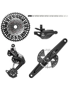 SRAM Eagle 90 DUB Groupset (Rear Der, Trigger Shifter w Clamp, Crankset DUB MTB Wide w DM 32t T-TYPE Chainring w/2 guards, GX T-Type chain 126l, CS XS-1275 BLK 10-52t)
