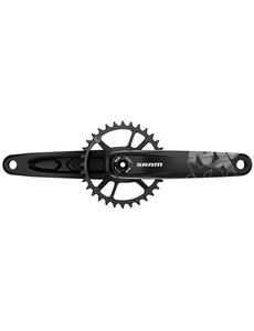  SRAM Crank NX Eagle DUB 12s w Direct Mount 32t X-SYNC 2 Steel Chainring Black (DUB Cups/Bearings Not Included), Black
