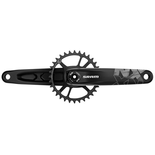 SRAM Crank NX Eagle Fat Bike 4inches DUB 12s w Direct Mount 30t X-SYNC 2 Steel Chainring Black (Bearings Not Included), Black