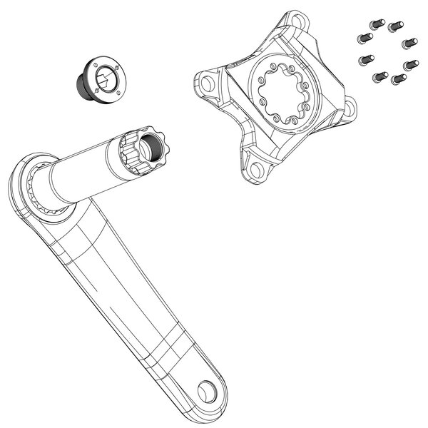 SRAM Single Impact/Bash Guard Kit For X0 GX D1 (Including 1 Impact Guard, 2 Backplates, 2 Guard Bolts)