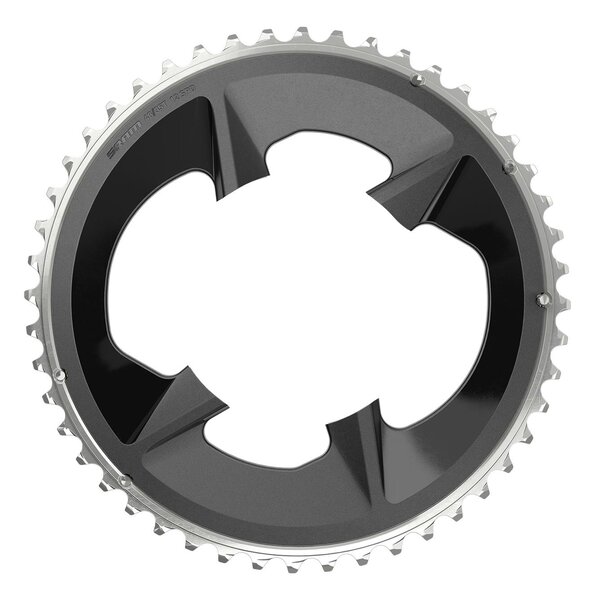 SRAM Rival AXS Chain Ring Road 107BBD 2X12 Black With Cover Plate, Black