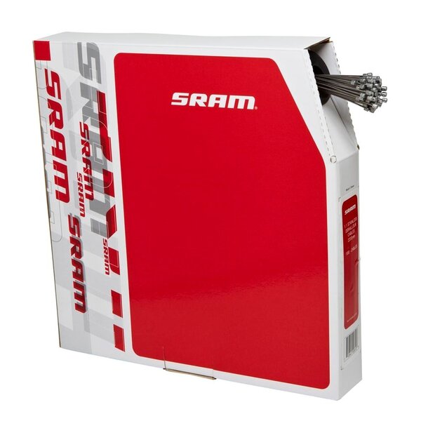 SRAM Shift Road and MTB Cable Kit 4mm(1x 1500mm, 1x 2300mm 1.1mm polished stainless steel cables, 4mm reinforced linear housing)
