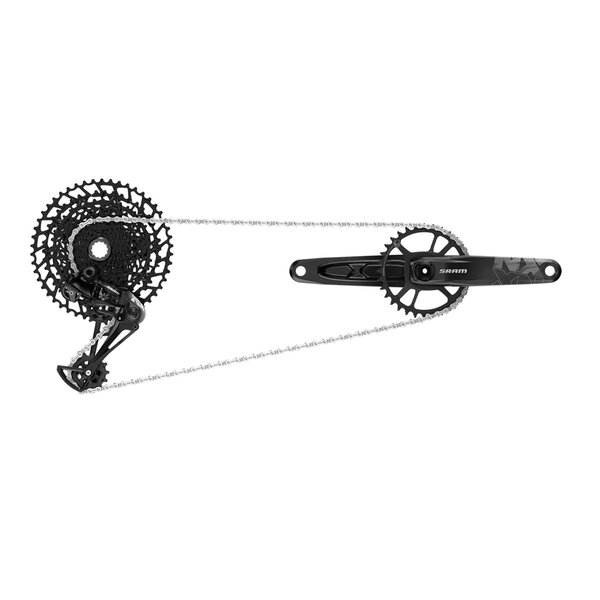 SRAM NX Eagle DUB Groupset (Rear Der, Trigger Shifter w Clamp, Crankset DUB 12s w DM 32t X-SYNC Chainring, Chain 126 links 12s,Cassette XG-1230 11-50t, Chaingap Gauge), Black