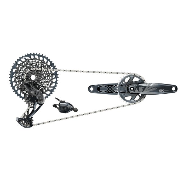 SRAM GX Eagle DUB Groupset (Rear Der, Trigger Shifter With Clamp, Crankset DUB 12s With DM 32t X-SYNC Chainring, Chain 126 links 12s, Cassette XG-1275 10-52t, Chaingap Gauge), Lunar