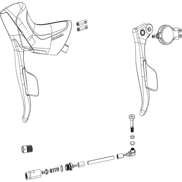 SRAM ED Brake Lever Assembly (Paddle And Elec Pod) Red E1 AXS Disc