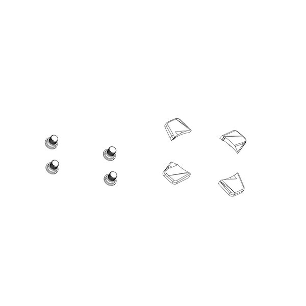 Sram Spare - Crank Chainring Spacers (Qty 5) Including Hidden Bolt/Nut Kit For CX1 Chainring: