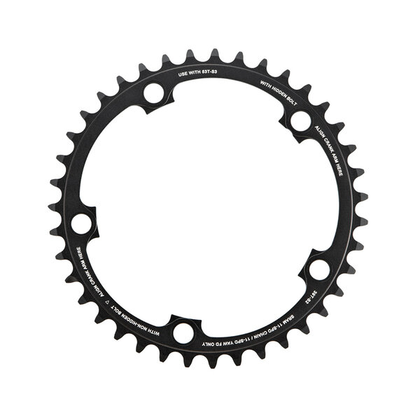 SRAM Chain Ring Road Red22/Force22 X-Glide R 39T Yaw 11 Speed S2130 Alum 3mm Blast Black (53-39): BLACK 11SPD 39T