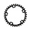 SRAM Chain Ring Road Red22/Force22/Rival22 X-Glide R 36T Yaw 11 Speed S1 110 Alum 3mm Blast Black (52-36 46-36): BLACK 11SPD 36T