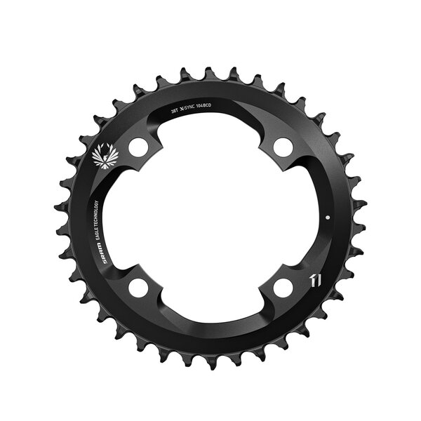 SRAM Chain Ring X-SYNC 2 38T 104 BCD Alum 12 speed Black: BLACK 12 SPEED