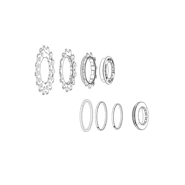 SRAM Cassette Replaceable Cogs Xs-1270 Eagle 10T-12T-14T-16T-18T Including Spacer: