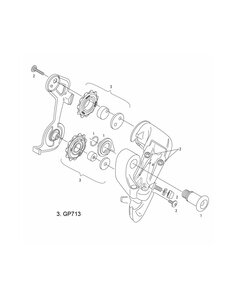  Sram Spare - Rear Derailleur Pulley Kit 2004 X9, 9.0SL / 2003 9.0: