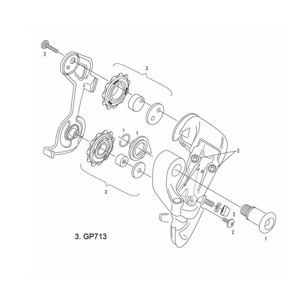 Sram Spare - Rear Derailleur Pulley Kit 2004 X9, 9.0SL / 2003 9.0: