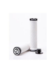  SRAM Locking Grips w/ 2 Clamps & End Plugs White: