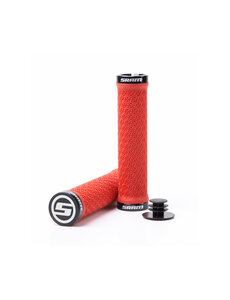  SRAM Locking Grips w/ 2 Clamps & End Plugs Red: