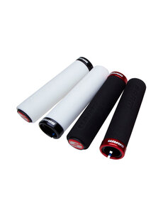  SRAM Locking Grips Foam 129mm Black with Single Red Clamp and End Plugs: