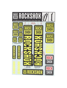  RockShox,Front Sus Decal Kit 30/32mm NE01 Yellow MY18,SID/Reba/Revelation/Sektor/Recon/XC32/30G/30S/XC30 BLACK 30/32MM