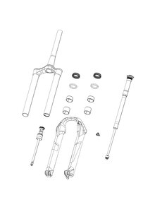 RockShox,Front Sus Intrnls Left Spring RS1 27.5 130 Solo Air, incl Top Cap Solo Air Sprng,RS1 RLC/RL A1/ ACS/ACFS B1 BLACK 130MM