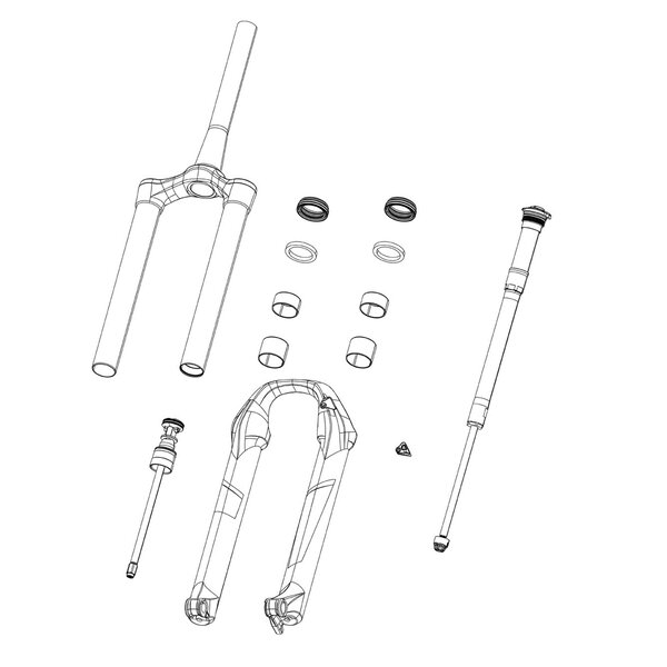 SRAM Spare Fork Damper Assembly - Charger FA (Includes Right Side Internals, Buttercups) - LYRIK Flight Attendant D1 2021: