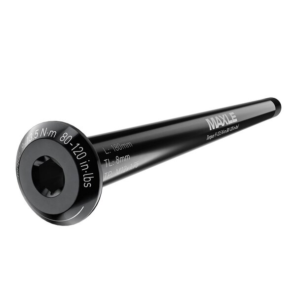 SRAM Axle Maxle Stealth Rear, Length 180mm, Thread Length 13mm, Thread Pitch M12X1.0 - Boost UDH: BLACK