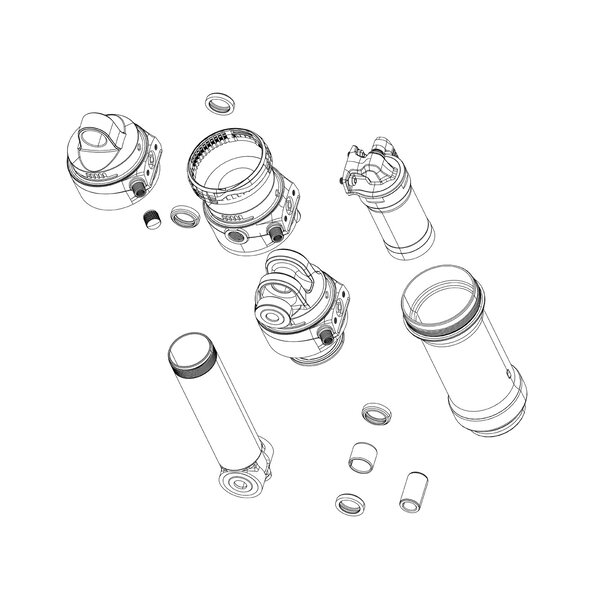 SRAM Rear Shock Tune Assembly (Inlcludes Shims For Compression Tune Configurations) - Deluxe Air (C1), 2023+: