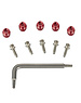  Sram Spare - Disc Brake Spare Lever Hydraulic Disc Brake Hose Fitting KitIncludes 5 Threaded HoseBarbs 5 Red Comp Fittings, 1 T8 TORX) Qty 5:
