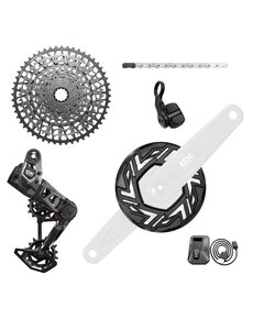  SRAM - GX T-Type Eagle E-Mtb 104Bcd Transmission Axs Groupset (Rd W/Battery/Charger/Cord, Ec Pod, Cr 104Bcd T-Type 34T,Clip-On Guard, Cn 126L, Cs Xs-1275 10-52T) – Cranks Not Included: