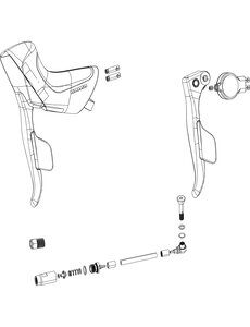  SRAM Spare - ED Exhange Kit Shifter And Brake Force Etap AXS D1 Disc Left (Including Hood):
