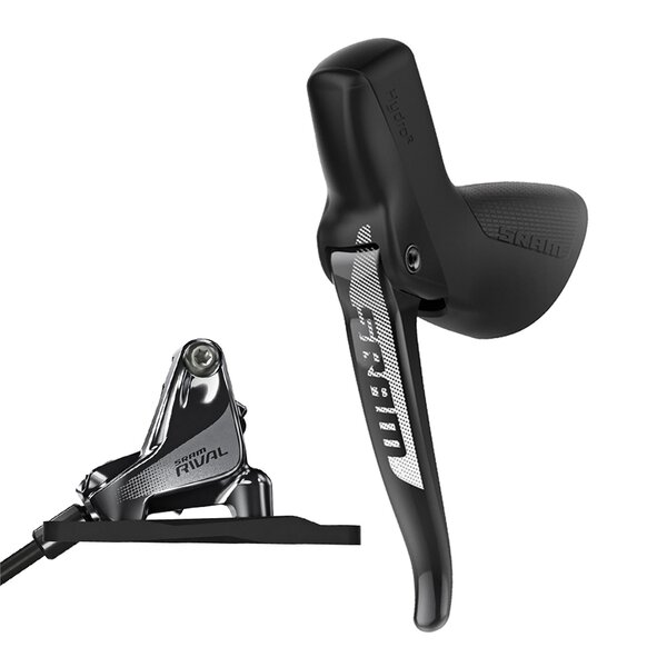 SRAM Hydraulic Disc Brake Rival1 (UK Style) Left Rear Brake 1800mm w Flat Mount Hardware (Rotor & Bracket sold separately):  1800MM