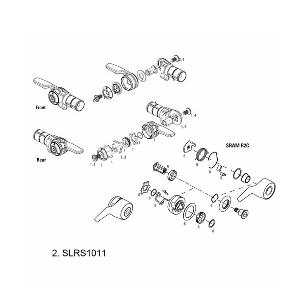 Sram Spare - Shifter Spring Kit TT900, TT500 Rear: